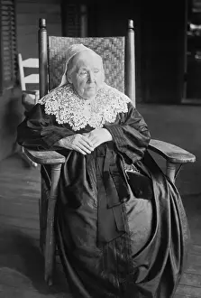 Lace Prints: Elderly Julia Ward Howe Seated On Porch