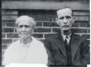 Old Age Prints: Elderly Mother and son Posing