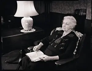 Elderly Woman Reading Bible