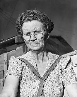 Elderly Woman Wearing Glasses
