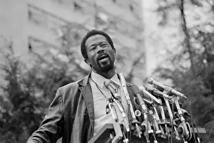 Eldridge Cleaver Speaking from Podium