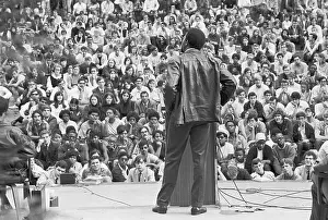Eldridge Cleaver's Back Speaks to Crowd