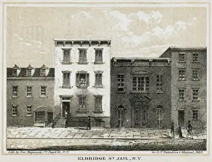 Valentine Prints: Eldridge St. Jail, N.Y. Lithograph by George Hayward