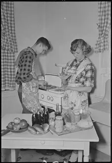 Eleanor Grisell Prints: Eleanor Grisell and Bruce Schnell Cooking Burgers