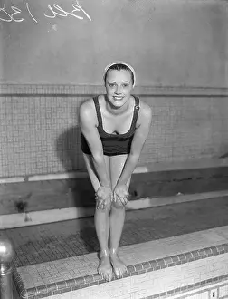Swimmer Prints: Eleanor Holm Standing Poolside