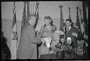 Eleanor Roosevelt Accepting Honor at Israeli Event
