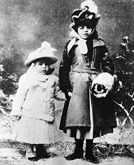 Snowfall Prints: Eleanor Roosevelt with Her Brother Elliot
