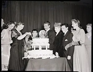 Comedienne Prints: Eleanor Roosevelt Cutting Cake