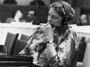 Blouse Prints: Eleanor Roosevelt Listening to Speaker