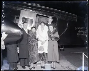 Eleanor Roosevelt and Party Beside Plane