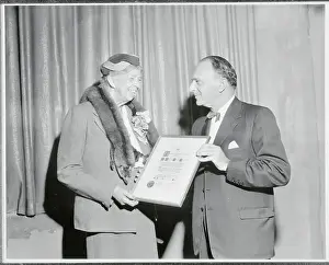 Volunteer Prints: Eleanor Roosevelt Being Presented an Award