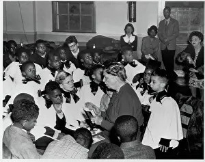 Eleanor Roosevelt Reading to Children