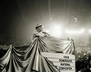 Eleanor Roosevelt Speaking at the 1956 Democratic National Convention