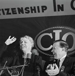 Applauding Prints: Eleanor Roosevelt Speaking at CIO Convention