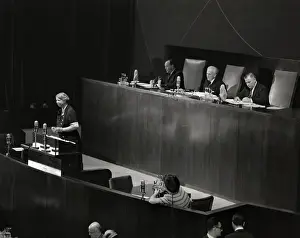 General Assembly Building Prints: Eleanor Roosevelt Speaking at the United Nations General Assembly