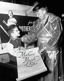 Raincoat Prints: Eleanor Roosevelt Supports Polio Drive