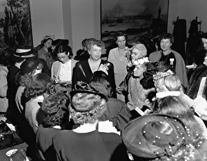 Interview Prints: Eleanor Roosevelt Surrounded by Reporters
