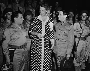 Eleanor Roosevelt Visiting the Backstage of This is The Army