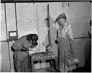 Workshop Prints: Eleanor Roosevelt Watches a Welding Student