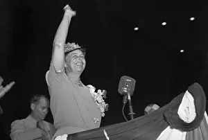 Democrat Prints: Eleanor Roosevelt Waves To Delegates
