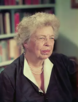 Eleanor Roosevelt Wearing Beaded Necklace