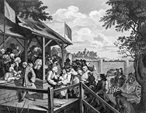 Images Dated 25th August 2016: The Election, Polling, by William Hogarth