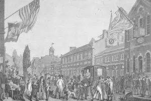 Occupations Prints: Election In Front Of State House, PA, 1815