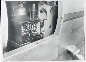 Electronic Robot Parts Encased in Airplane
