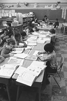 Bookshelf Prints: Elementary Children in Classroom
