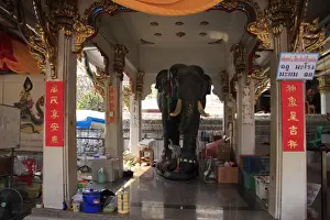 Elephant Statue at Ayutthaya Wat Panan Choeng