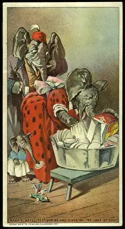 Laundry Prints: Elephants Doing The Wash