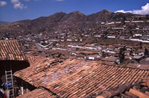 Elevated view of the city of Cusco