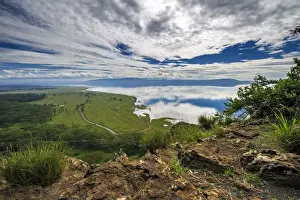 Elevated View over the Landscape of Lake Nakuru National Park, Kenya, Africa