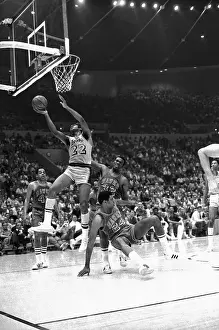 Elgin Baylor Going up for Basket