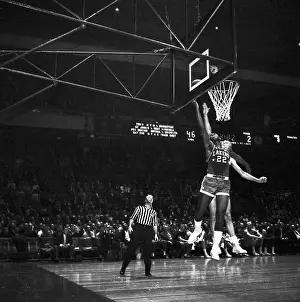 Elgin Baylor Making Shot in Basketball Game