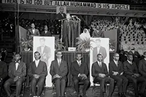 Elijah Muhammad Addressing Black Muslims at Convention