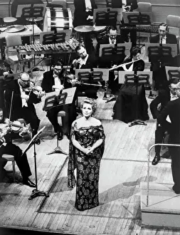 Music Stand Prints: Elisabeth Schwarzkopf in Front of Orchestra