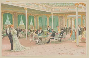 Provence Alpes Cote Dazur Prints: Elite Society Gambling Aboard Ship