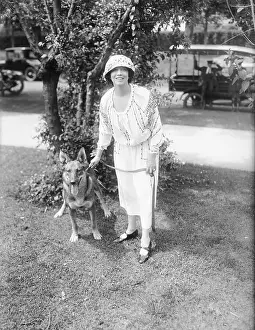 Southampton Prints: Elizabeth Arden Walking Her Dog
