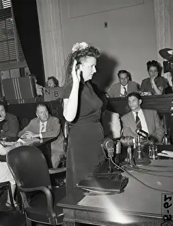 Oath Prints: Elizabeth Bentley Taking Oath