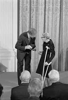 Elizabeth Crosby Receiving Medal