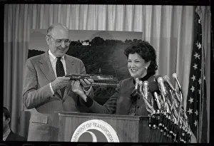 Elizabeth Dole Handing Chairman Model Train