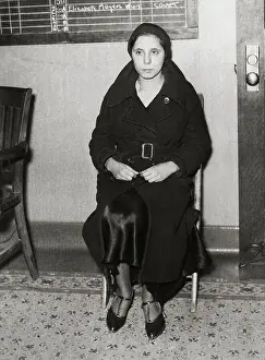 Elizabeth Edwards Seated at Police Barracks