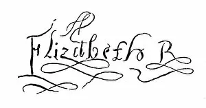 Images Dated 2nd December 2017: Elizabeth I of England signature