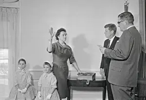 Oath Prints: Elizabeth Rudel Smith Being Sworn In as US Treasurer