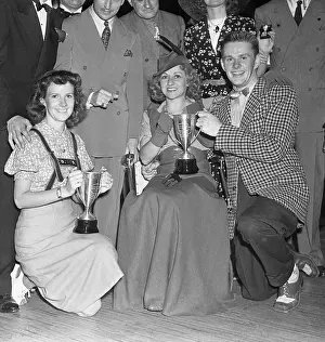 Elizabeth Sawers and Edward Coleman With First Prize Dance Award