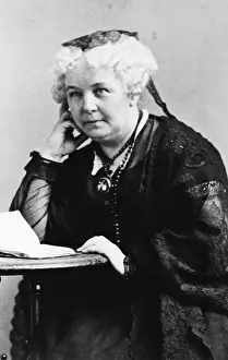 Feminist Prints: Elizabeth Stanton Reading at Table