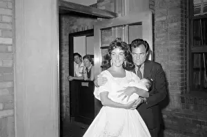 Elizabeth Taylor and Mike Todd with Daughter