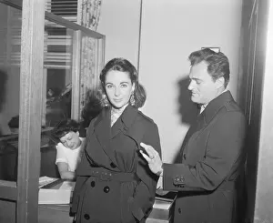 Entering Prints: Elizabeth Taylor and Mike Todd at Hospital