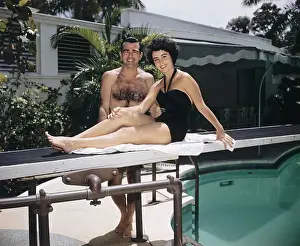 Swim Trunks Prints: Elizabeth Taylor and William D. Pawley, Jr